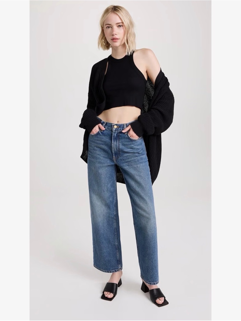 WESLEY | XS | WSLY x Bandier The Rivington Cropped Ribbed High Neck Tank